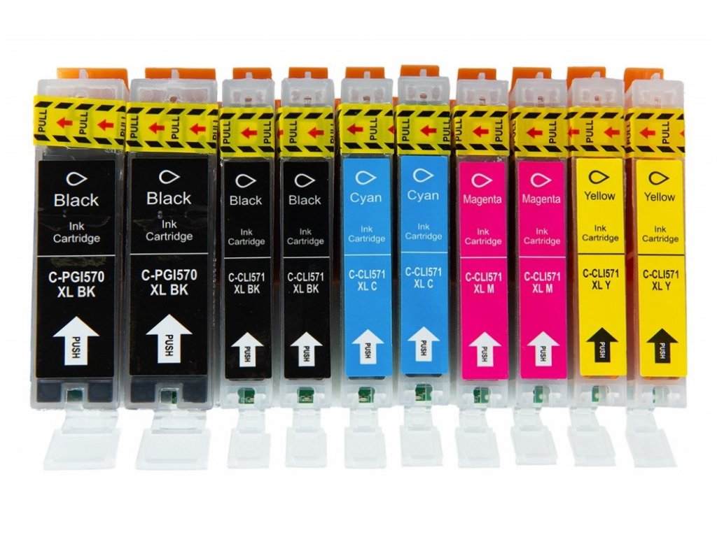 Canon PGI570XL + CLI571XL CMYK - kompatibilní 2 sady 10 barev s čipy, XL kapacita